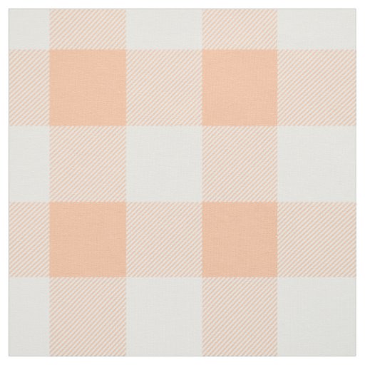 Peach Buffalo Check Pattern Fabric