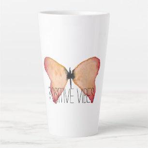 Peach butterfly inspirational quote latte mug