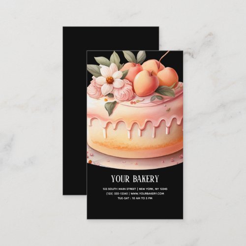 Peach Cake business card