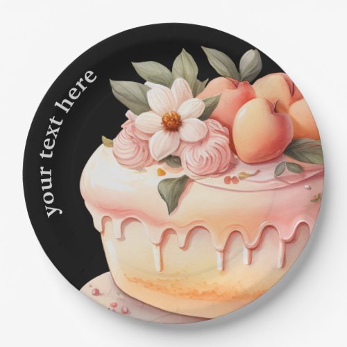 Peach Cake paper plates