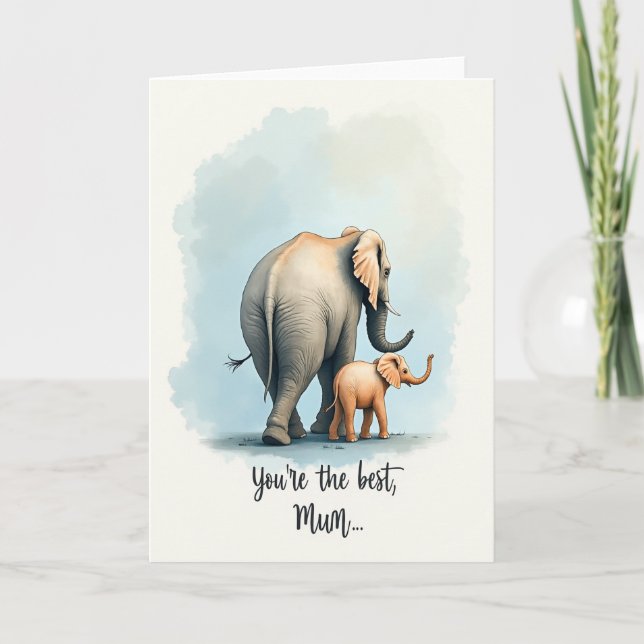 Peach Calf Mothers Love Card (Front)