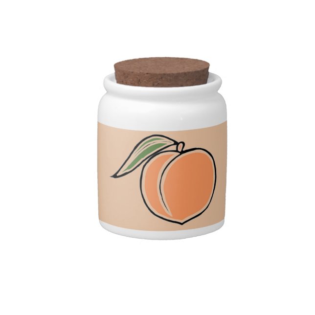 Peach Candy Jar (Front)