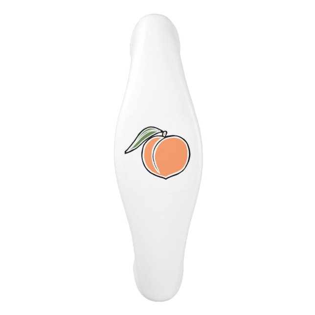 Peach Ceramic Cabinet Pull (Front)