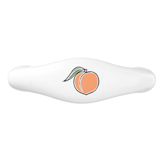 Peach Ceramic Drawer Pull (Front)