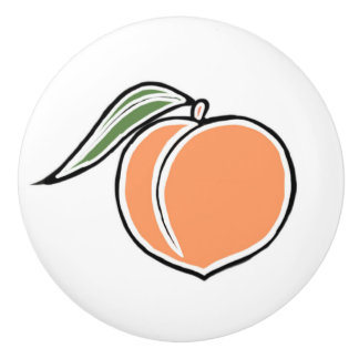 Peach Ceramic Knob
