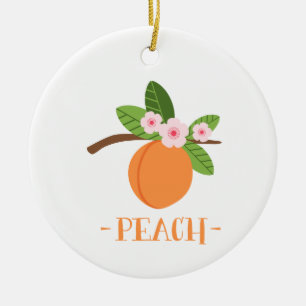 Peach Ceramic Ornament