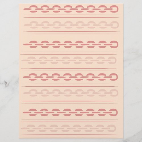 Peach Chain Scrapbook Paper