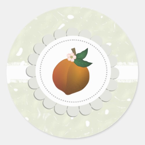 Peach Classic Round Sticker