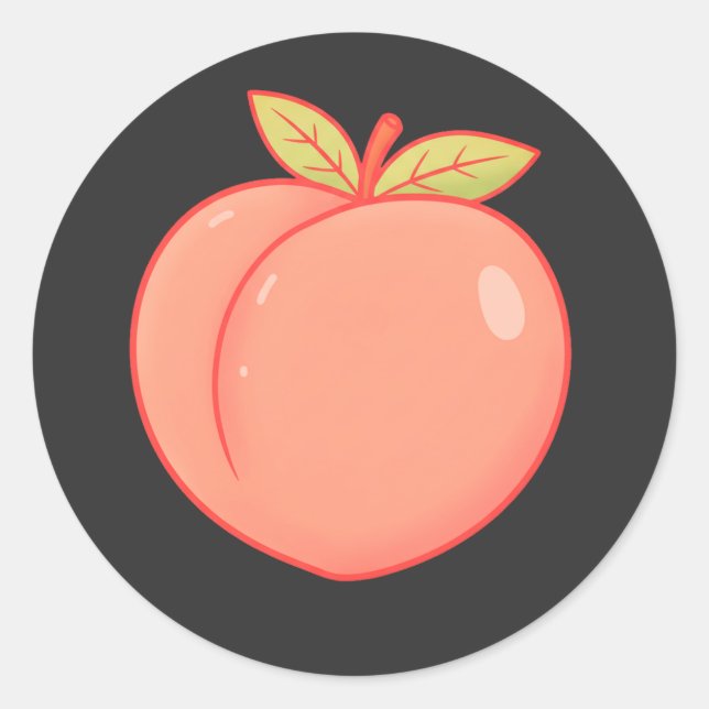 Peach Classic Round Sticker (Front)