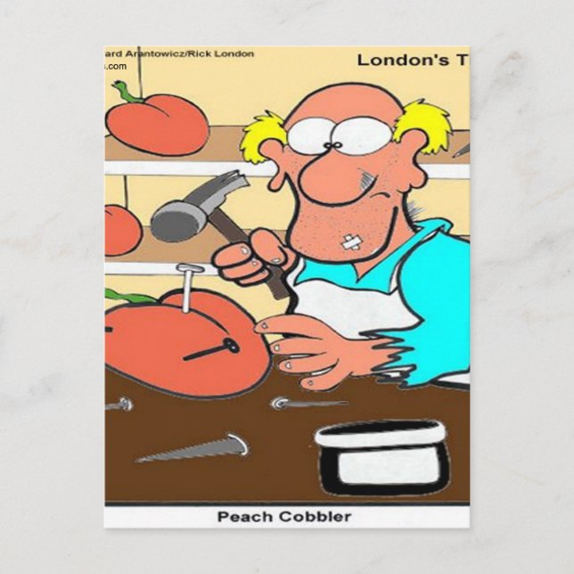 Peach Cobbler Funny LTCartoons Postcard (Front)