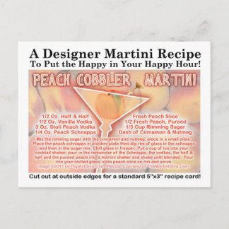Peach Cobbler Martini Recipe Postcard