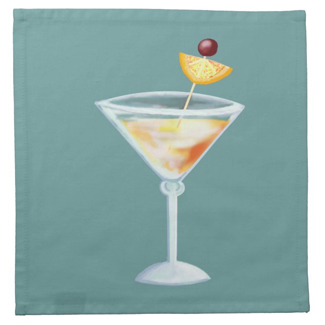 peach cocktail napkin (Front)