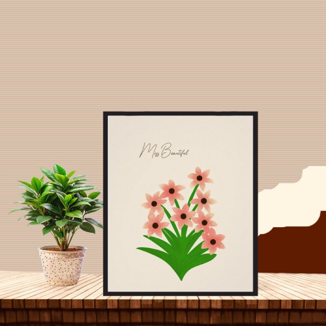 Peach color flowers poster (Creator Uploaded)