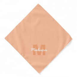 Peach color of 2024 with custom Monogram name Bandana