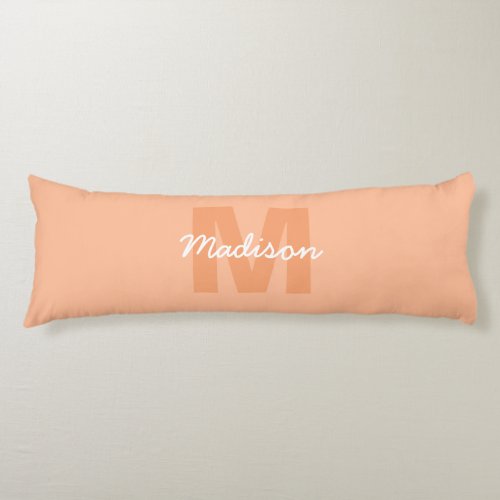 Peach color of 2024 with custom Monogram name Body Pillow