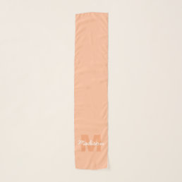 Peach color of 2024 with custom Monogram name Scarf