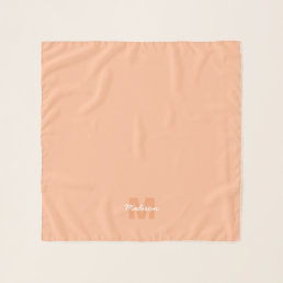 Peach color of 2024 with custom Monogram name Scarf