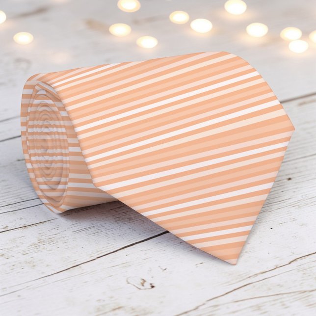 Peach Color Stripes Necktie (Creator Uploaded)