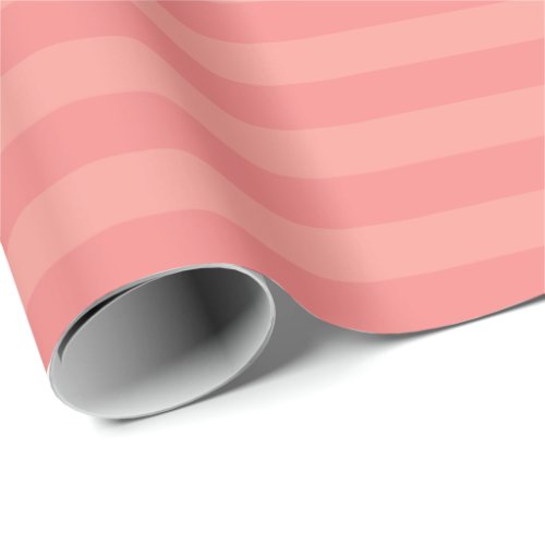 Peach Color Tones Stripes Custom Template Elegant Wrapping Paper
