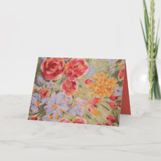 Peach colored floral any occasion card