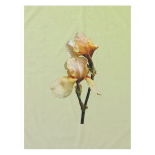 Peach Colored Irises Tablecloth