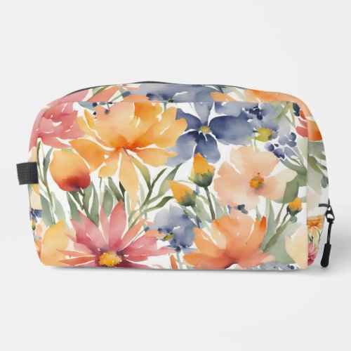 Peach Colorful Wildflowers  Dopp Kit