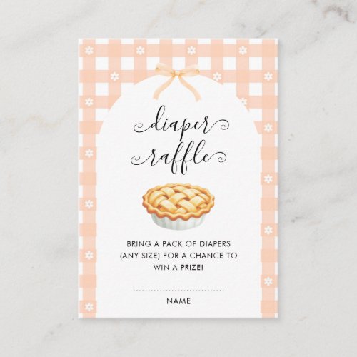 Peach Coquette Pie Diaper Raffle