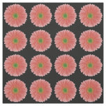 Peach Coral Gerbera Daisy Fabric