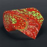 Peach Coral Lime Paisley Wedding Tie<br><div class="desc">Red Coral Green Mehndi Indian Paisley Wedding Party Tie For the Guys.  Father of Bride,  Father of Groom,  Groomsman,  Best Man and Groom.</div>