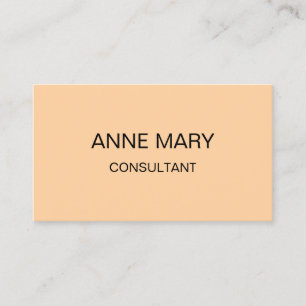 Peach Coral Orange Modern Minimalist Professtional Business Card