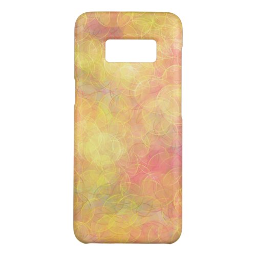 Peach Coral Yellow Abstract Bubbles   Case_Mate Samsung Galaxy S8 Case