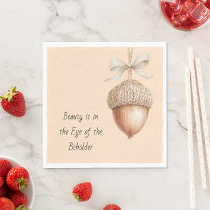 Peach Cozy Hazelnut Cream Bow Napkins