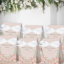 Peach Cream and Sage Green Romantic Floral Garden