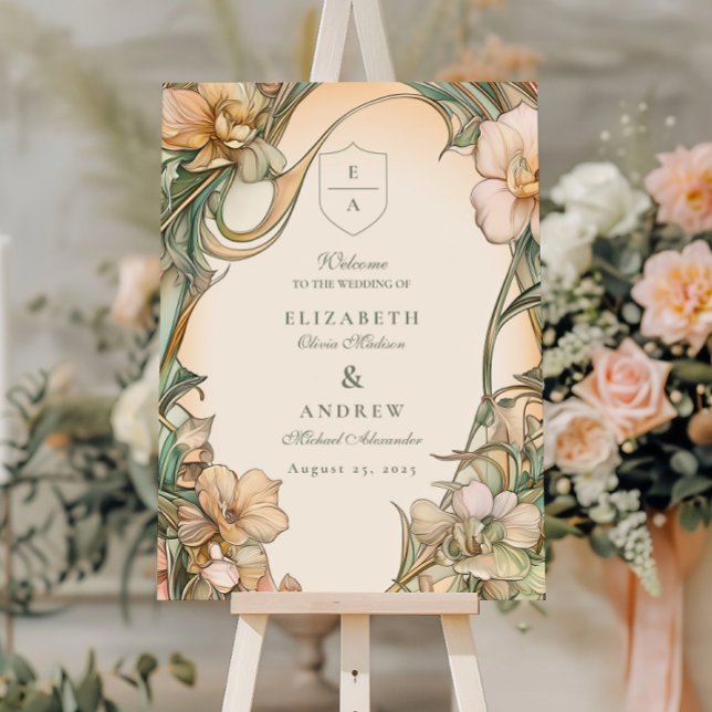 Peach Cream Bloom wedding Foam Board (Creator Uploaded)
