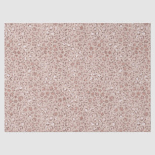 Peach Cream Blush Leopard Print Glitter Tissue Paper