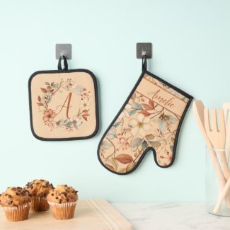 Peach Cream Cottagecore Watercolor Floral