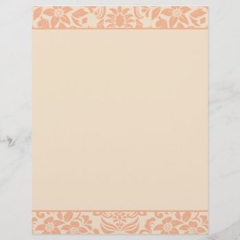 Peach & Cream Custom Floral Wedding Stationery by CustomWeddingDesigns at Zazzle