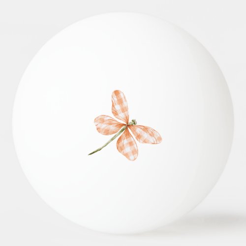 Peach Cream Dragonfly Ping Pong Ball