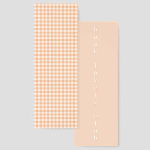 Peach Cream Gingham Abstract Retro Buffalo Plaid Bookmarks