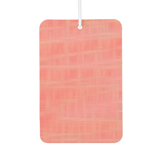 Peach criss cross air freshener (Front)