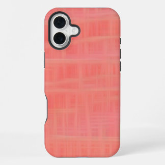 Peach criss cross iPhone 16 plus case