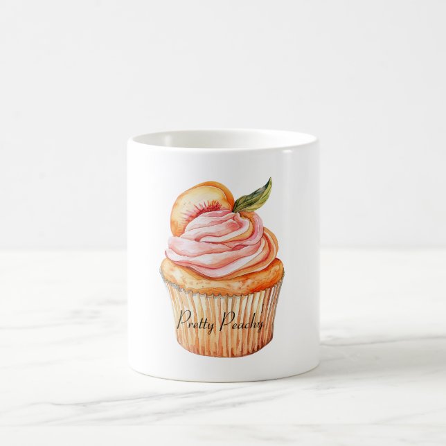 Peach Cupcake Coffee Mug (Center)