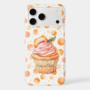 Peach Cupcake Whimsical Dots iPhone 17 Pro Max Case