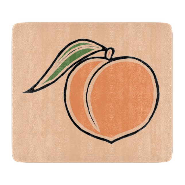 Peach Cutting Board (Front)