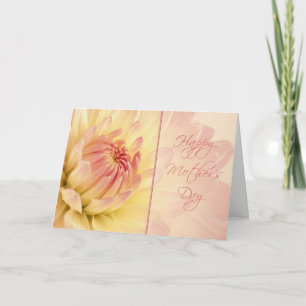 Peach Dahlia Mother's Day Card