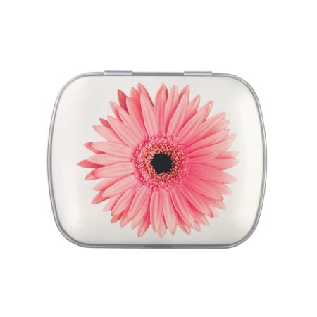 Peach Daisy Flower - Customized Daisies Floral Candy Tin
