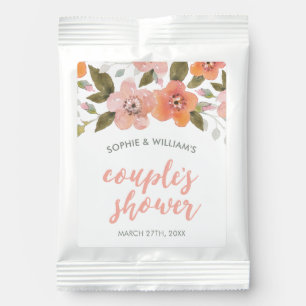 Peach Delicate Floral Couple's Shower Lemonade Drink Mix