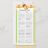 Peach Design Grocery List (Front)