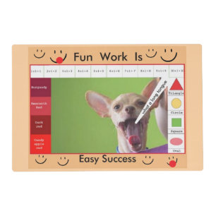 Peach dog educational puzzle to make kids smarter placemat
