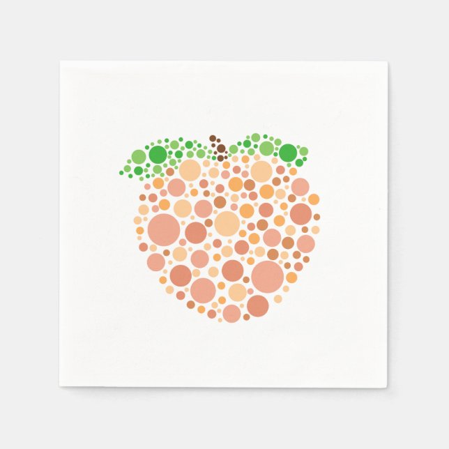 Peach Dot Print Napkins (Front)